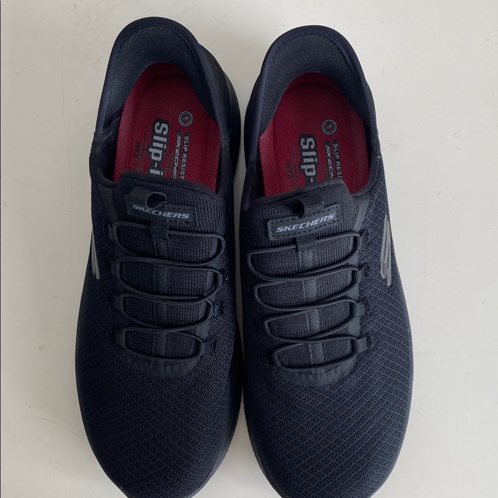 Skechers Black Mesh Slip-ins Work Sneakers size 10 - Picture 4 of 8